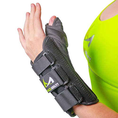BraceAbility Thumb & Wrist Spica Splint | De Quervain's Tenosynovitis Long St...