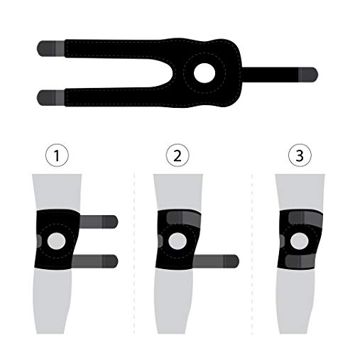 Bracoo Adjustable Compression Knee Patellar Tendon Support Brace for Men Wome...