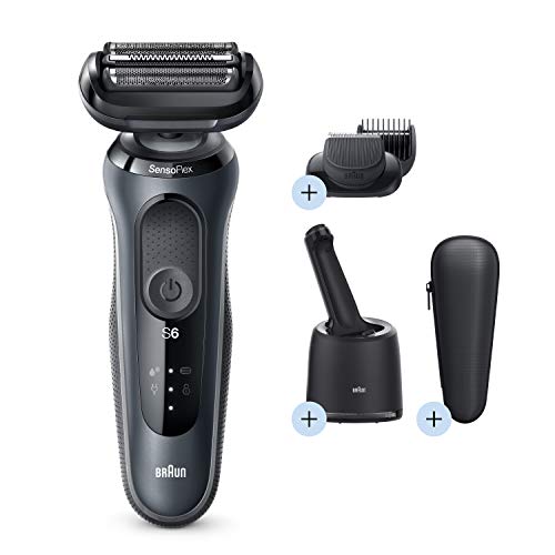 Braun Electric Razor for Men SensoFlex with Beard Trimmer, Rechargeable, Wet ...