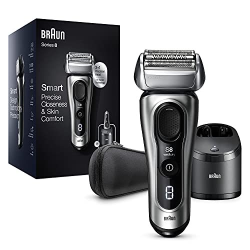 Braun Electric Razor for Men, Series 8 8457cc Electric Foil Shaver with Preci...