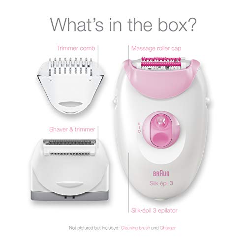 Braun Epilator Silk-epil 3 3-270, Hair Removal for Women, Shaver & Trimmer