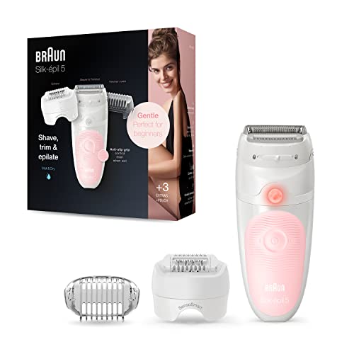 Braun Epilator Silk-épil 5 5-620, Hair Removal for Women, Shaver & Trimmer, C...