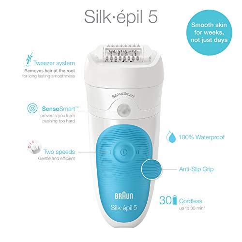 Braun Epilator Silk-épil 5 5-810, Hair Removal for Women, Shaver & Bikini Tri...