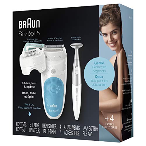 Braun Epilator Silk-épil 5 5-810, Hair Removal for Women, Shaver & Bikini Tri...