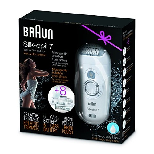Braun Epilator Silk-épil 7-7561 Facial Hair Removal for Women, Bikini Trimmer...