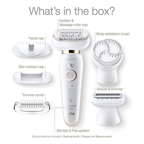 Braun Epilator Silk-épil 9 9-030 with Flexible Head, Facial Hair Removal for ...
