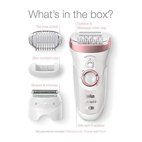 Braun Epilator Silk-épil 9 9-720, Hair Removal for Women, Wet & Dry, Womens S...