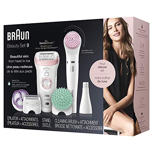 Braun Epilator Silk-épil 9 9-985, Facial Hair Removal for Women, Shaver, Cord...