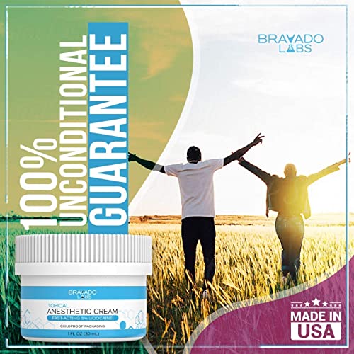 Bravado Labs Lidocaine Numbing Cream - Topical Anesthetic Cream - Best Skin N...