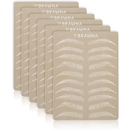 6 pcs Microblading Practice Skin - Inkless Double Sided Practice Skin For Eye...