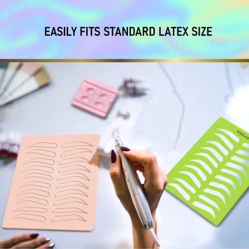 BRAWNA [ Upgraded Version ] Eyebrow Practice Stencil with Microblading Practi...