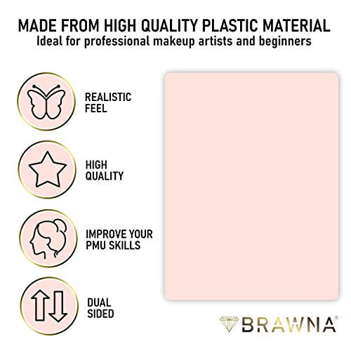 BRAWNA [ Upgraded Version ] Eyebrow Practice Stencil with Microblading Practi...