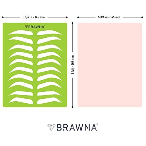 BRAWNA [ Upgraded Version ] Eyebrow Practice Stencil with Microblading Practi...
