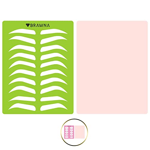 BRAWNA [ Upgraded Version ] Eyebrow Practice Stencil with Microblading Practi...