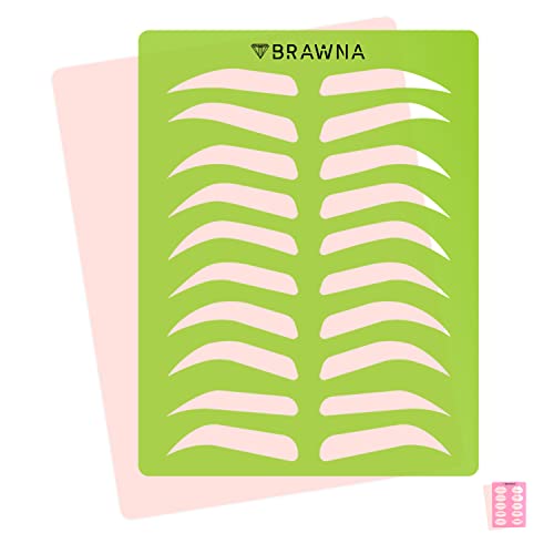 BRAWNA [ Upgraded Version ] Eyebrow Practice Stencil with Microblading Practi...