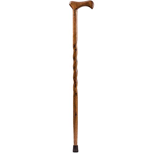 Brazos Twisted Oak Walking Cane, Handcrafted Wood Cane, Wooden Walking Canes ...