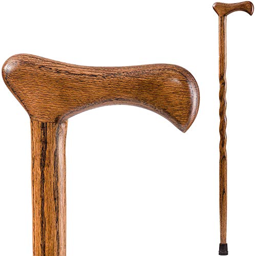 Brazos Twisted Oak Walking Cane, Handcrafted Wood Cane, Wooden Walking Canes ...
