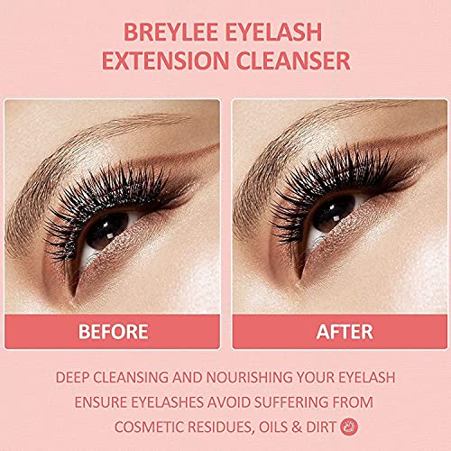 Eyelash Extension Cleanser, BREYLEE Eyelash Extension Shampoo Eyelash Extensi...