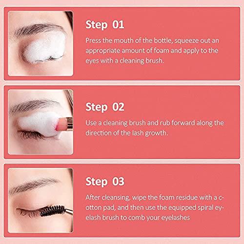 Eyelash Extension Cleanser, BREYLEE Eyelash Extension Shampoo Eyelash Extensi...