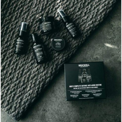 Brickell Men's Complete Defense Anti Aging Routine, Night Face Cream, Vitamin...