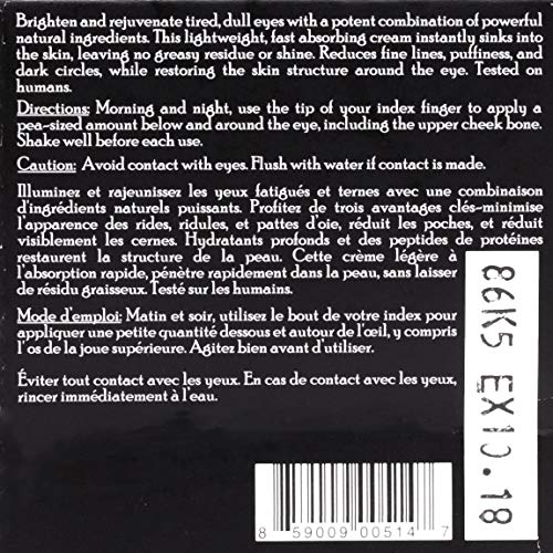 Brickell Men's Restoring Eye Cream for Men, Natural and Organic Anti Aging Ey...