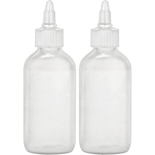 BRIGHTFROM Twist Top Applicator Bottles, Squeeze 4 OZ Empty Plastic Bottles, ...