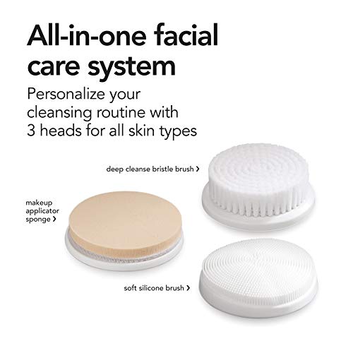 Brightline Sonic Rechargeable Electric Facial Cleansing Brush System, Face Ex...
