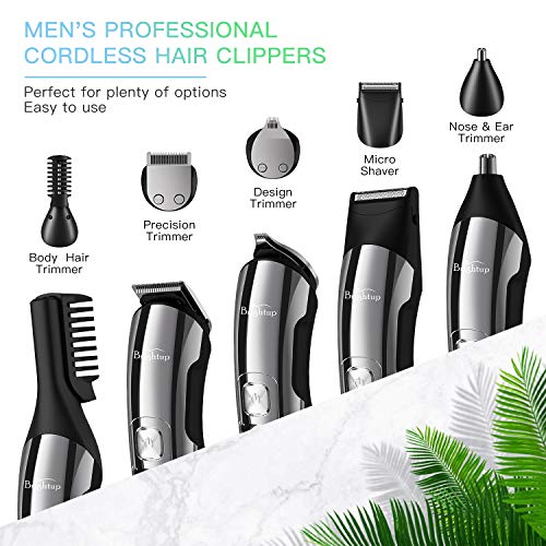 Brightup Beard Trimmer, Cordless Hair Clippers Hair Trimmer for Men, Waterpro...
