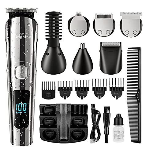 Brightup Beard Trimmer, Cordless Hair Clippers Hair Trimmer for Men, Waterpro...