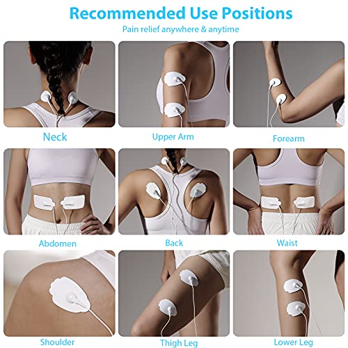 Brilnurse 4 Channels TENS Unit Muscle Stimulator with 16 Electrode Pads, 24 M...