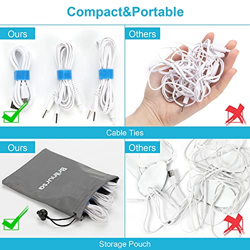 Brilnurse Dual Channel TENS EMS Unit 24 Modes 30 Level Intensity Muscle Stimu...