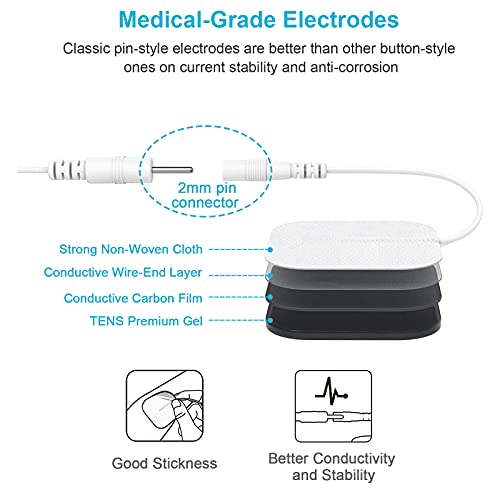 Brilnurse Dual Channel TENS EMS Unit 24 Modes 30 Level Intensity Muscle Stimu...
