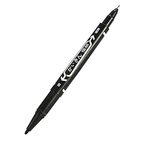 Tattoo Marking Pen,10PCS/Box Black Double Ended Skin Marker Tattoo Piercing P...