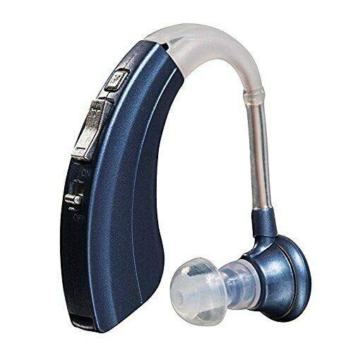 Digital Hearing Amplifier by Britzgo BHA-220. 500hr Battery Life, Modern Blue...