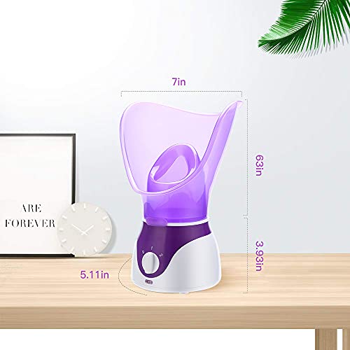 Face Steamer, Facial Steamer Nano Ionic Hot and Cold Mist Humidifier, Face St...