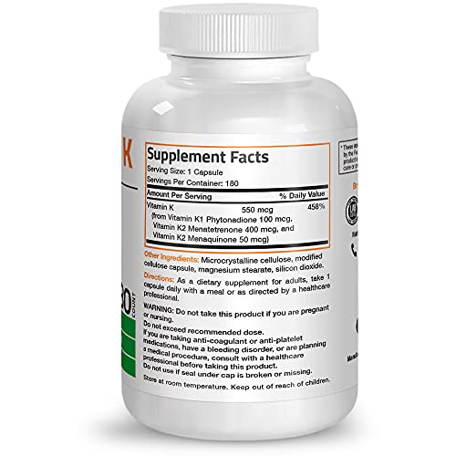 Vitamin K Triple Play (Vitamin K2 MK7 / Vitamin K2 MK4 / Vitamin K1) Full Spe...