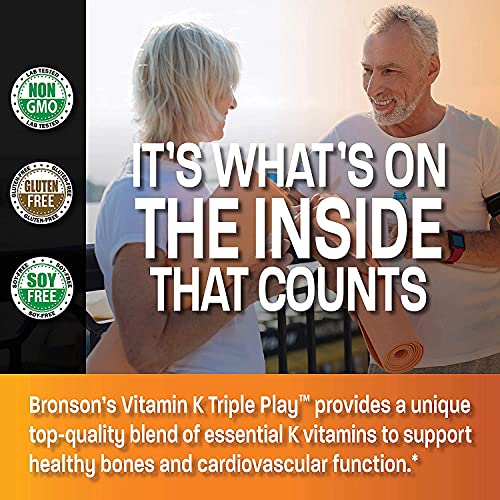 Vitamin K Triple Play (Vitamin K2 MK7 / Vitamin K2 MK4 / Vitamin K1) Full Spe...