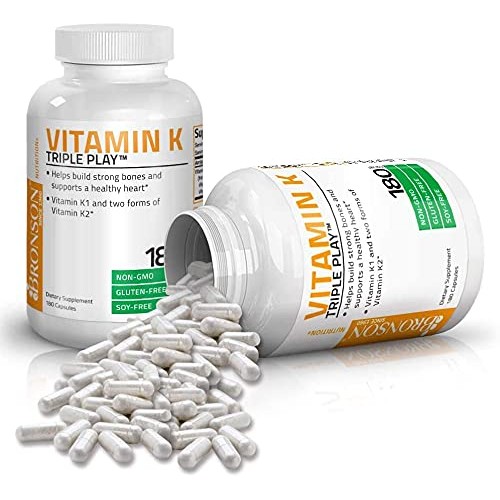 Vitamin K Triple Play (Vitamin K2 MK7 / Vitamin K2 MK4 / Vitamin K1) Full Spe...