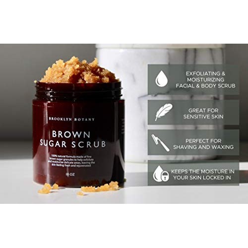 Brooklyn Botany Brown Sugar Body Scrub - Moisturizing and Exfoliating Body, F...
