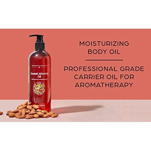 Brooklyn Botany Sweet Almond Oil for Skin and Hair – 100% Pure and Natural - ...