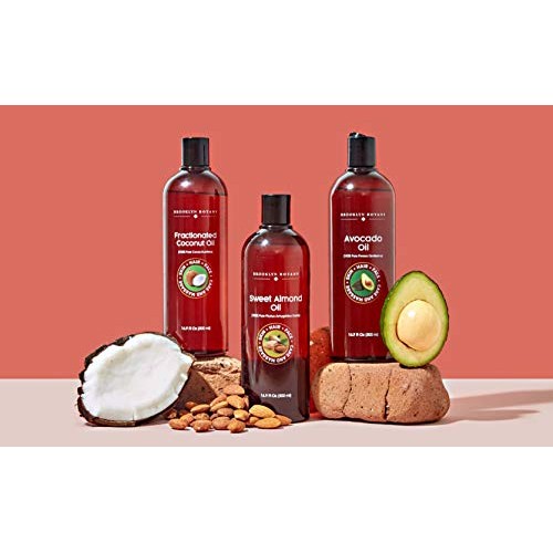 Brooklyn Botany Sweet Almond Oil for Skin and Hair – 100% Pure and Natural - ...
