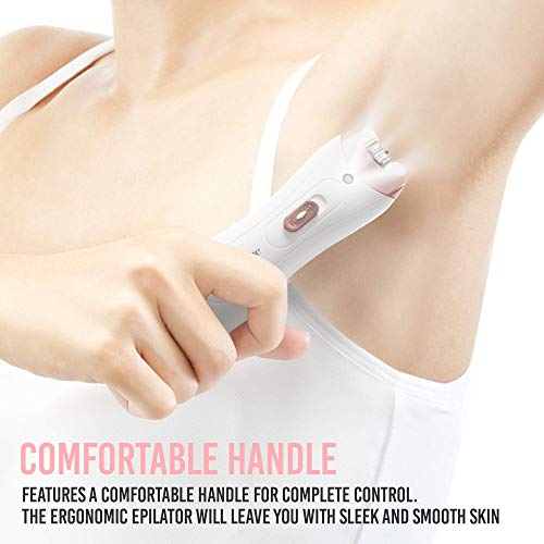 Brookstone Epilator Holiday Edition, Facial Hair Removal for Women, Smooth Gl...