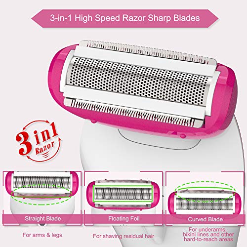 Brori Electric Razor for Women - Womens Shaver Bikini Trimmer Body Hair Remov...