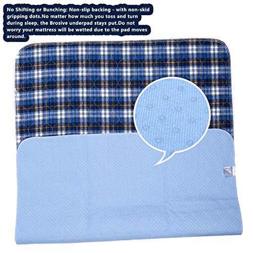 Non-Slip Bed Pads for Incontinence Washable (36" x 52"|2 Pack),Waterproof Bed...