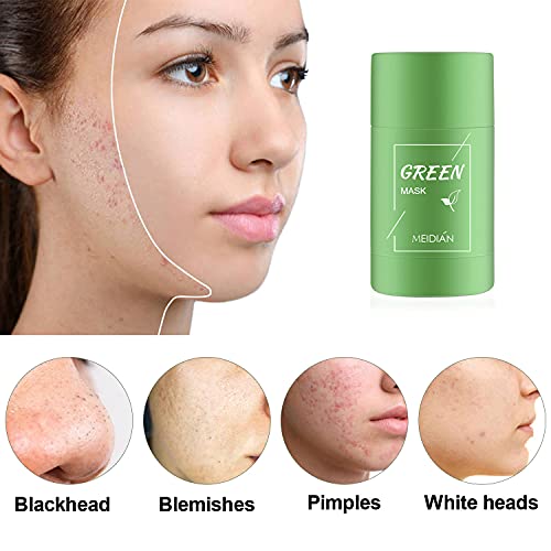 2PCS Green Tea Mask,Blackhead Peel Off Mask Purifying Clay Stick Facial Mask,...