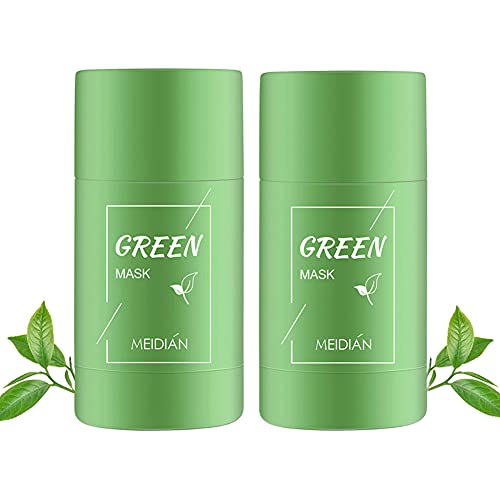 2PCS Green Tea Mask,Blackhead Peel Off Mask Purifying Clay Stick Facial Mask,...