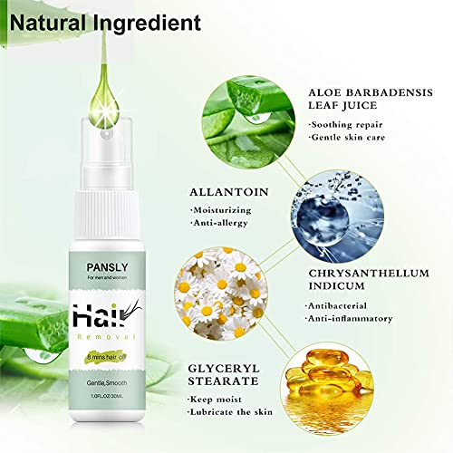 Hair Removal Spray,8 Minutes Hair Off Hair Removal Spray Legs Arms Gentle Hai...