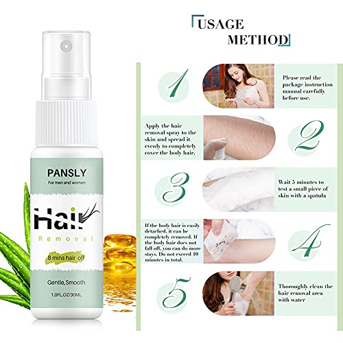 Hair Removal Spray,8 Minutes Hair Off Hair Removal Spray Legs Arms Gentle Hai...