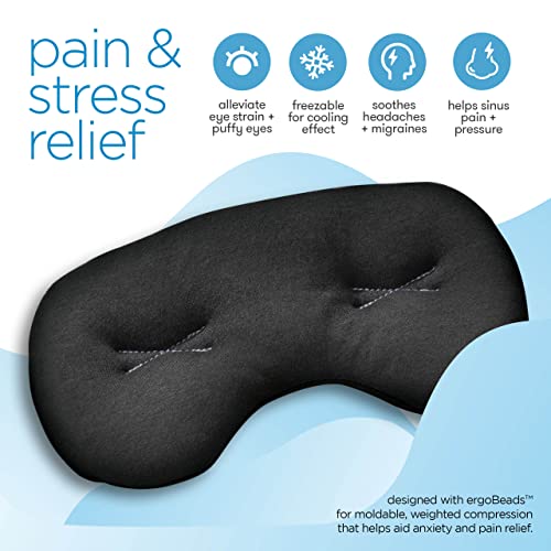 IMAK Compression Pain Relief Mask and Eye Pillow, Cold Therapy Headache, Migr...