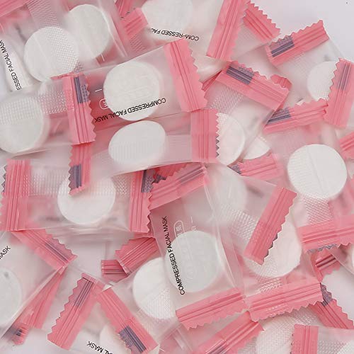 100pcs Compressed Facial Mask Sheet with Silk Porous Technology, Disposable M...